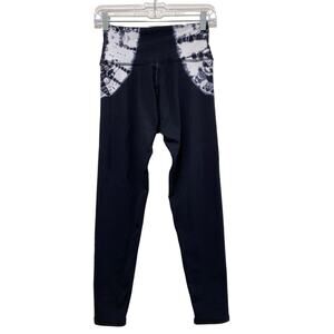 Electric & Rose Black Leggings Size S Tie Dye Athleisure Gorpcore Yoga Running